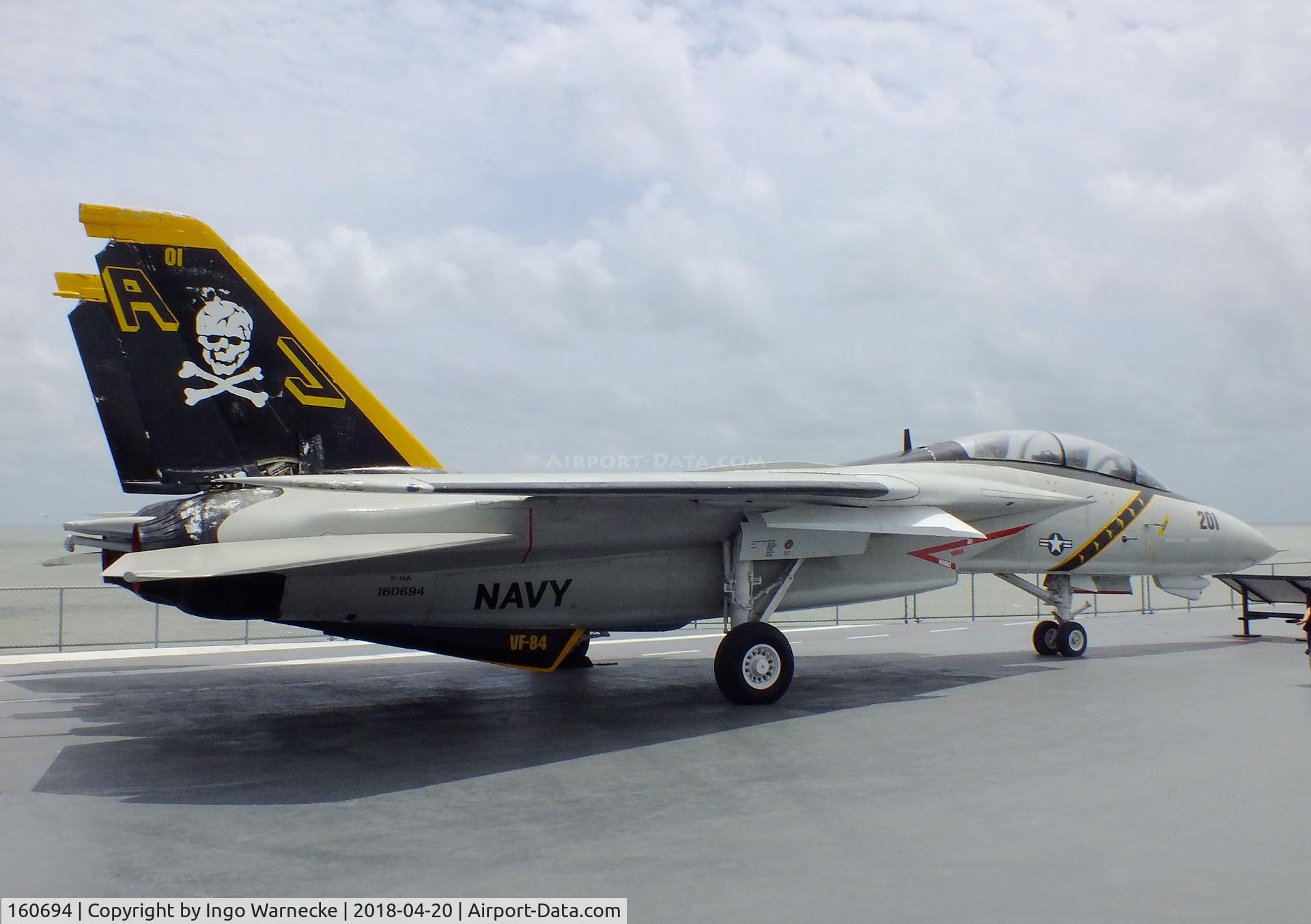 160694, Grumman F-14A Tomcat C/N 313, Grumman F-14A Tomcat at the USS Lexington Museum, Corpus Christi TX