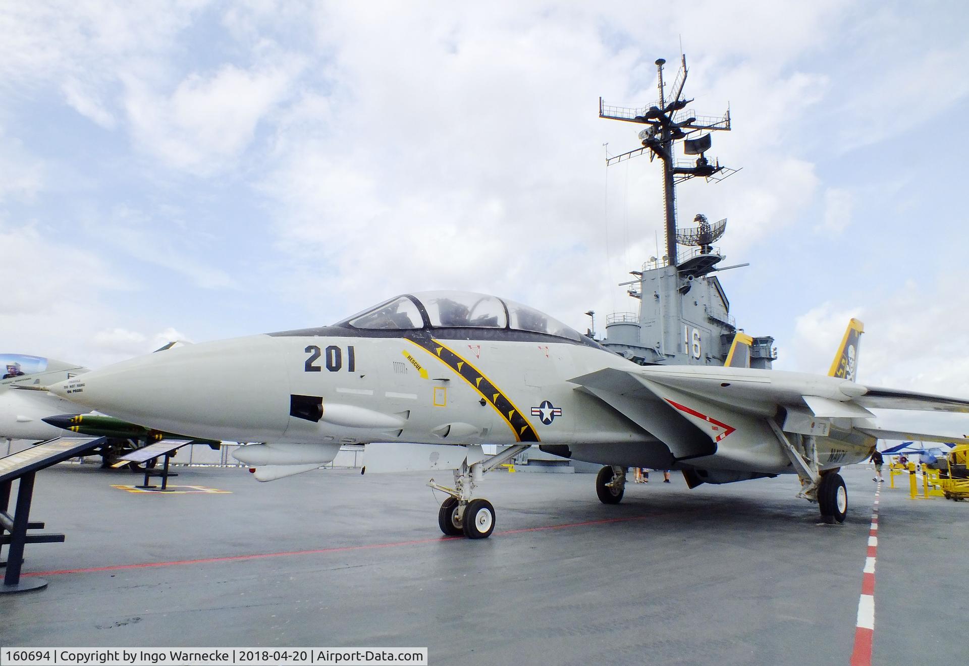 160694, Grumman F-14A Tomcat C/N 313, Grumman F-14A Tomcat at the USS Lexington Museum, Corpus Christi TX