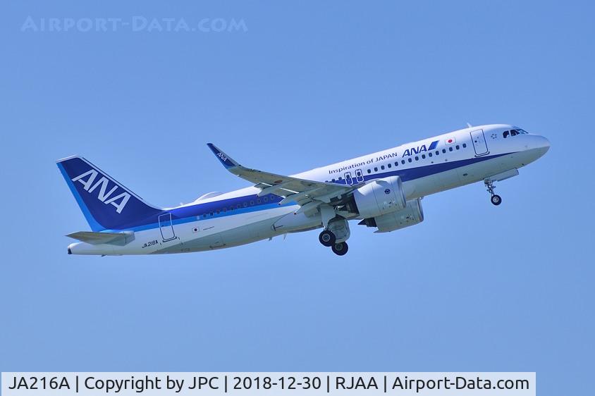 JA216A, 2018 Airbus A320-271N C/N 8413, Climbing