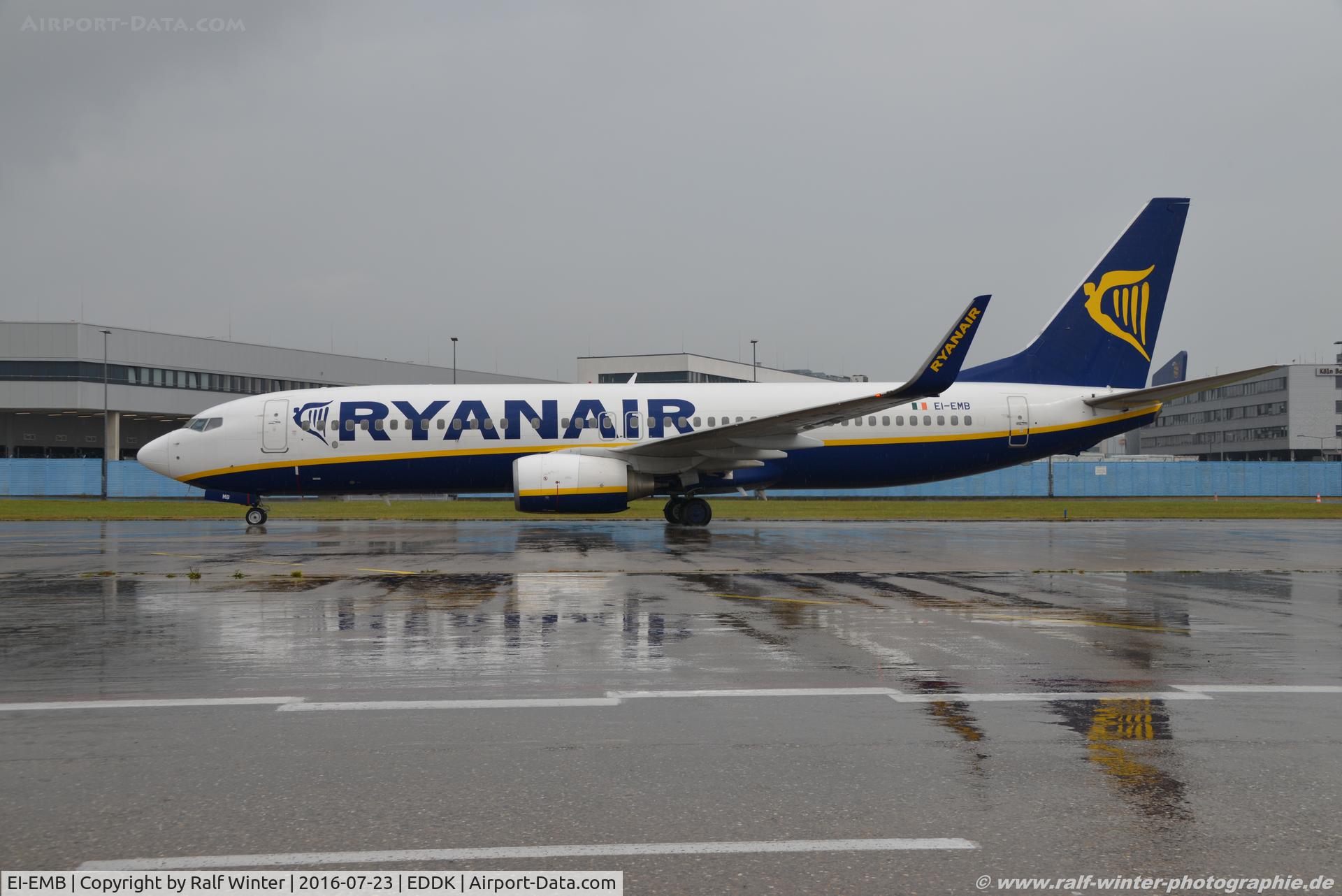 EI-EMB, 2010 Boeing 737-8AS C/N 38511, Boeing 737-8AS(W) - FR RYR Ryanair - 38511 - EI-EMB - 23.07.2016 - CGN