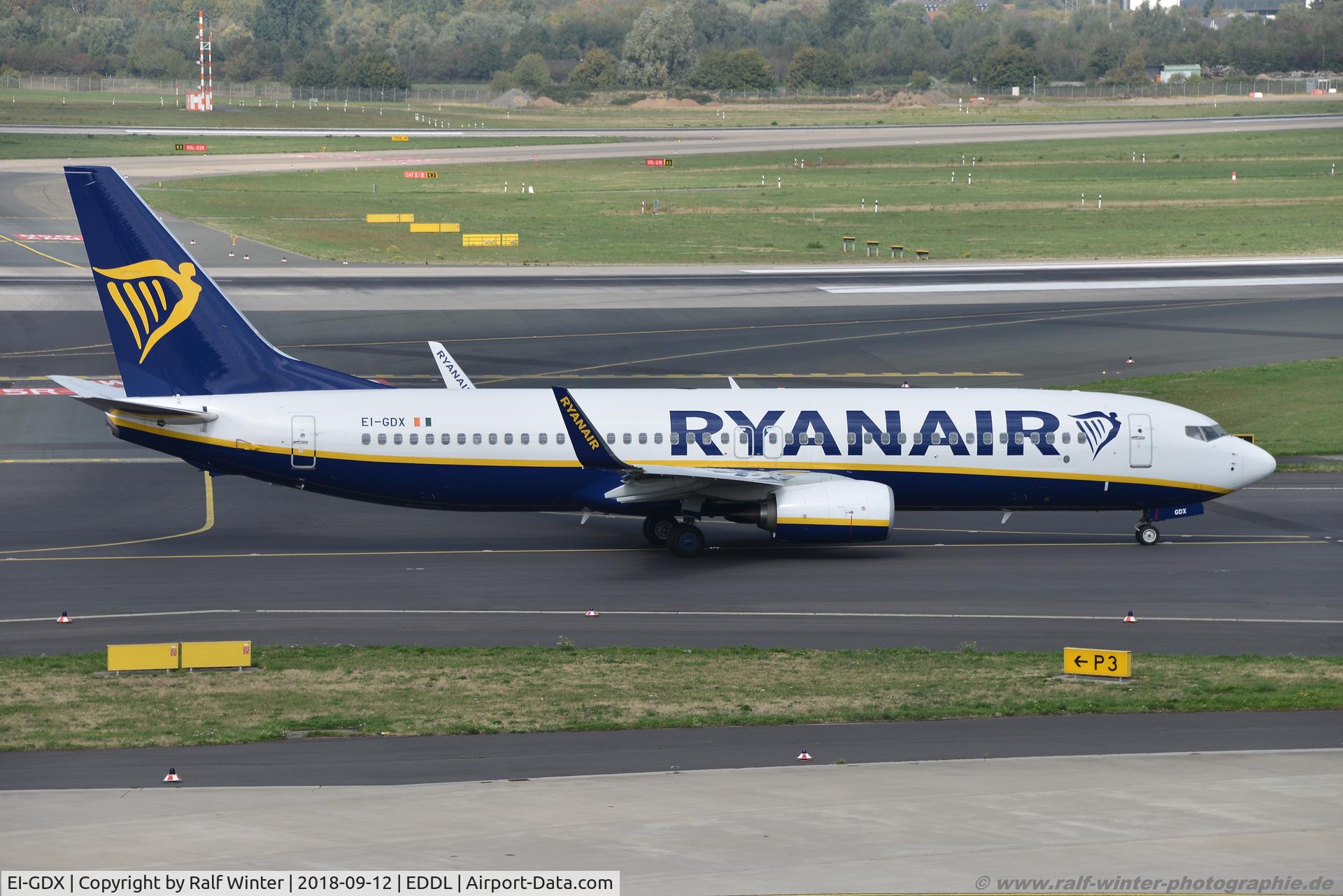 EI-GDX, 2018 Boeing 737-800 C/N 44817, Boeing 737-8AS(W) - FR RYR Ryanair - 44817 - EI-GDX - 12.09.2018 - DUS