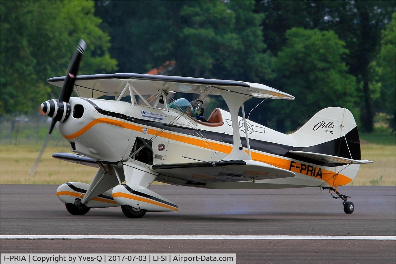 F-PRIA, Pitts S-1D Special C/N 7-0503, Pitts S-1D Special, Take off rwy 29, St Dizier-Robinson Air Base 113 (LFSI) Open day 2017