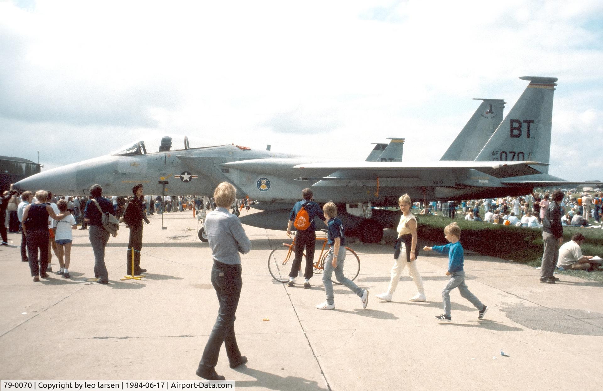 79-0070, 1980 McDonnell Douglas F-15C-26-MC Eagle C/N 618/C139, FSN Værløse Air Show 17.6.1984