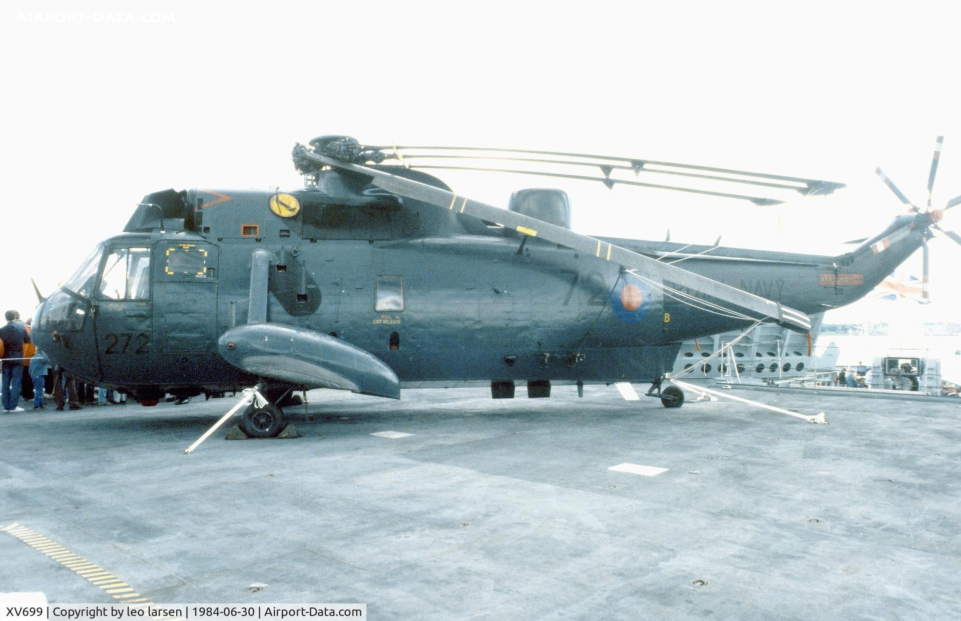 XV699, 1971 Westland Sea King HAS.5 C/N WA670, Copenhagen 30.6.19.84 on boad illustrious