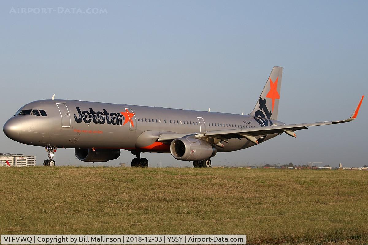 VH-VWQ, 2016 Airbus A321-231 C/N 7384, taxiing