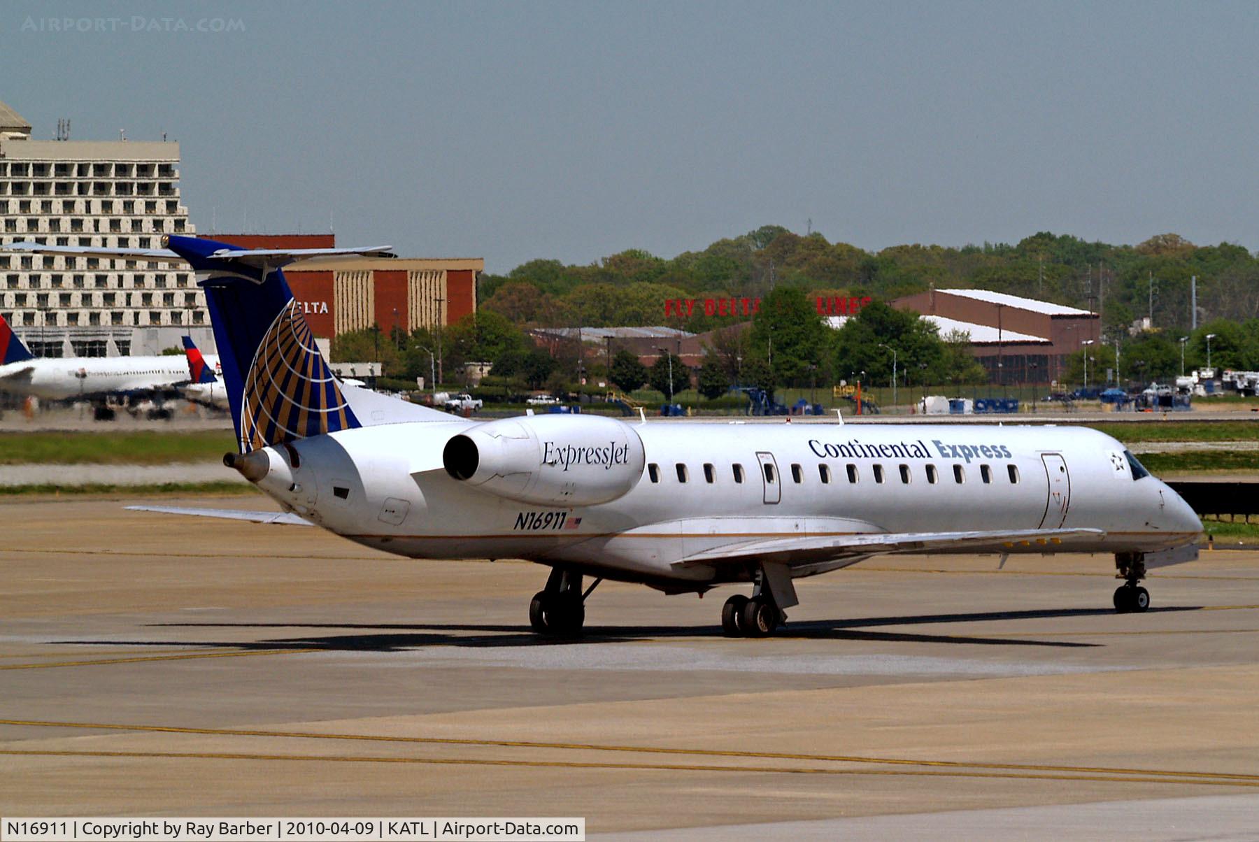 N16911, 2001 Embraer ERJ-145LR (EMB-145LR) C/N 145446, N16911   Embraer ERJ-145LR [145446] (Continental Express) Atlanta-Hartsfield~N 09/04/2010