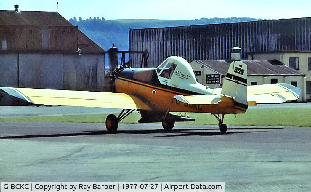 G-BCKC, 1974 Rockwell S-2R Thrush Commander C/N 1822R, G-BCKC   Rockwell S-2R 600 Thrush Commander [1822R] (ADS (Aerial) Ltd) Weston-super-Mare~G 27/07/1977. From as slide.