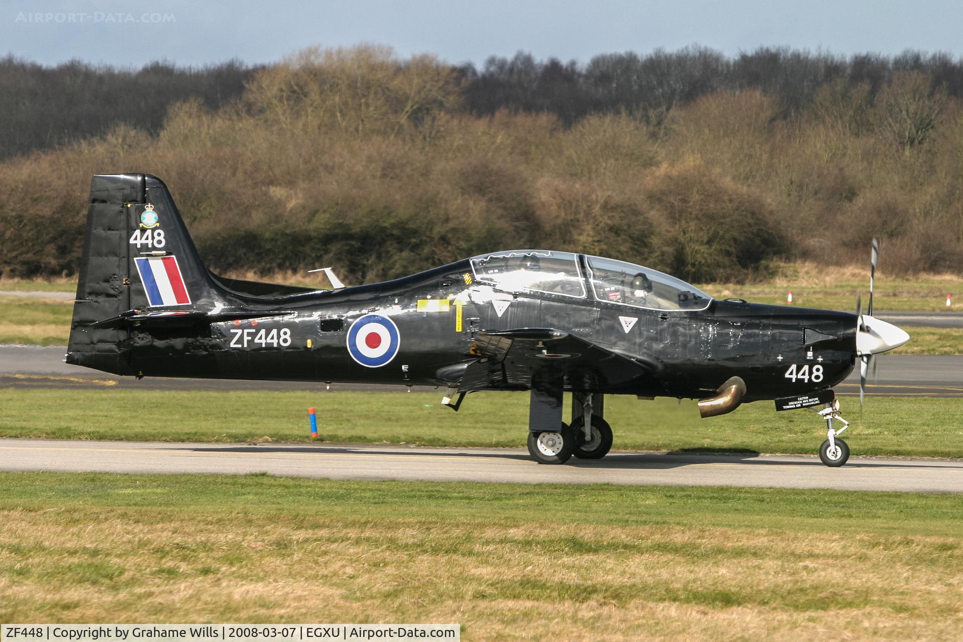 ZF448, 1992 Short S-312 Tucano T1 C/N S141/T112, Shorts Tucano T1 ZF448 1 FTS RAF, Linton-on-Ouse 7/3/08