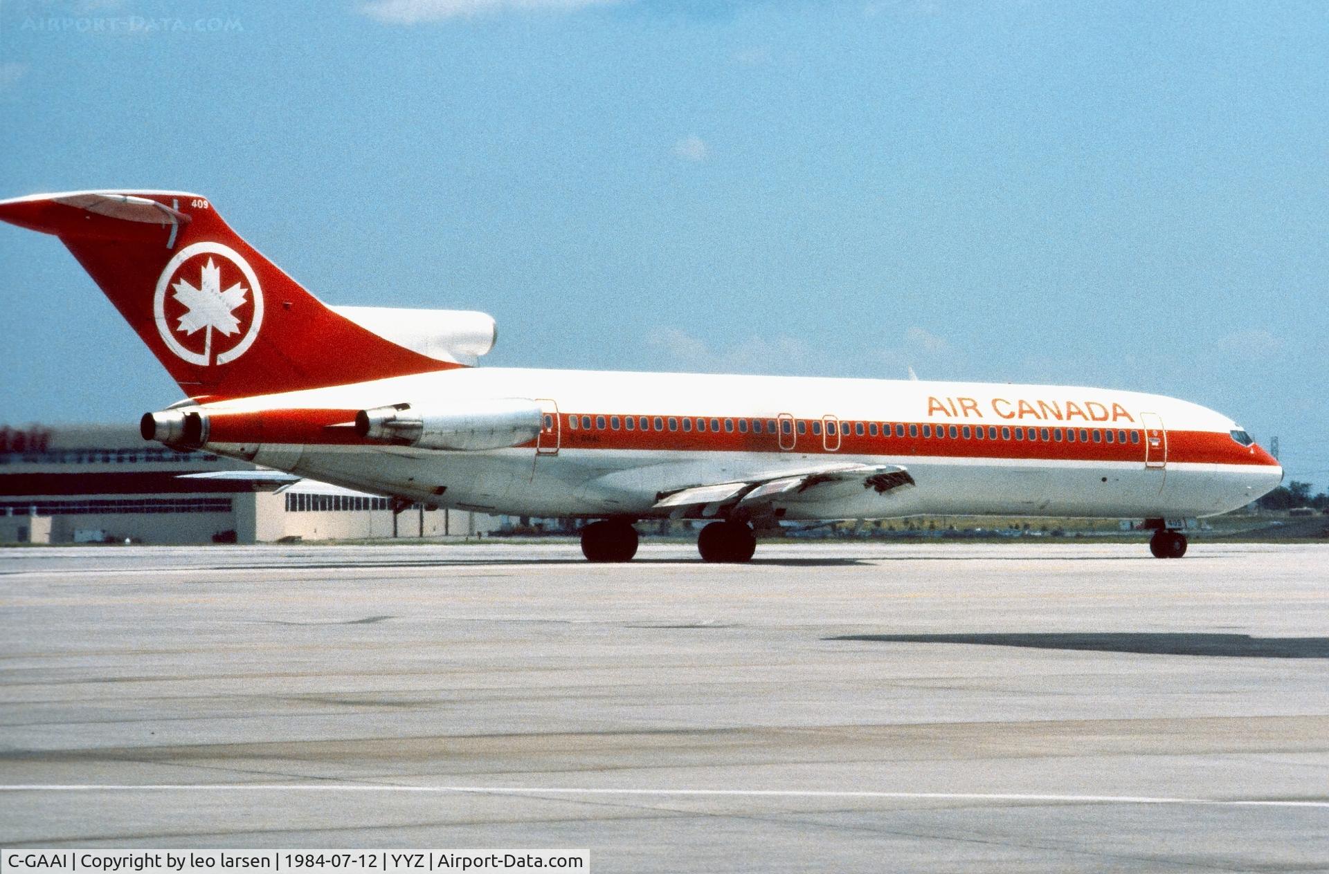 C-GAAI, 1975 Boeing 727-233 C/N 20940, Toronto 12.7.1984