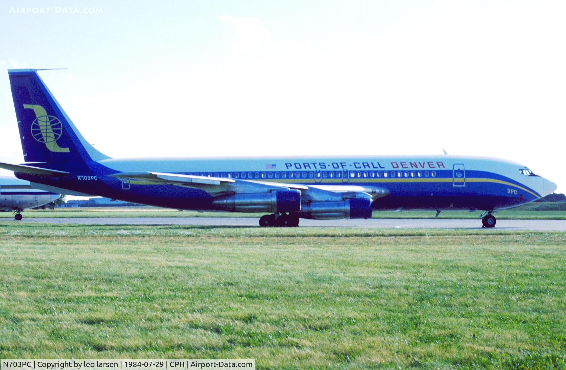 N703PC, 1967 Boeing 707-123B C/N 19335, Copenhagen 29.7.1984