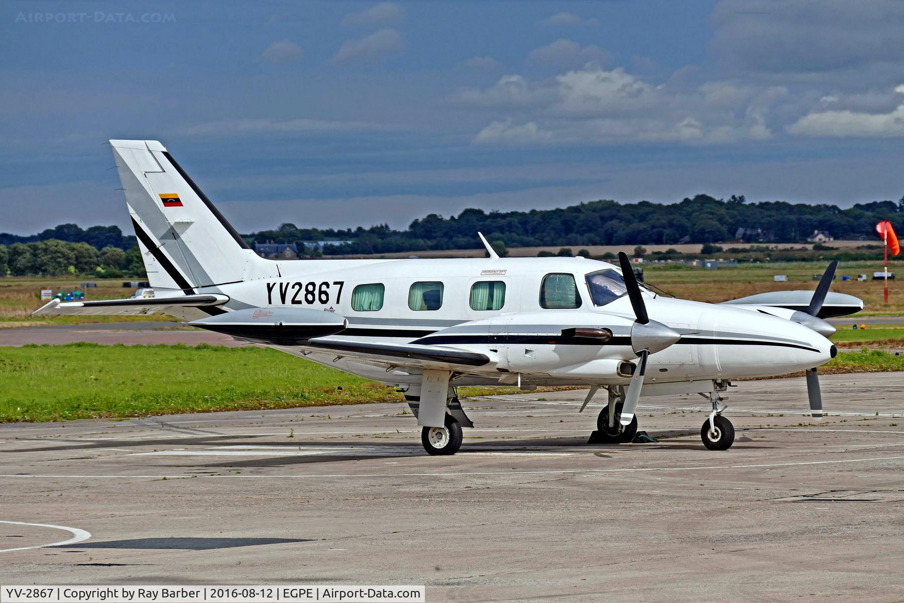 YV-2867, 1980 Piper PA-31T1 Cheyenne I C/N 31T-8004037, YV-2867   (YV2867) Piper PA-31T1 Cheyenne I [31T-8004037] Inverness (Dalcross)~G 12/08/2016