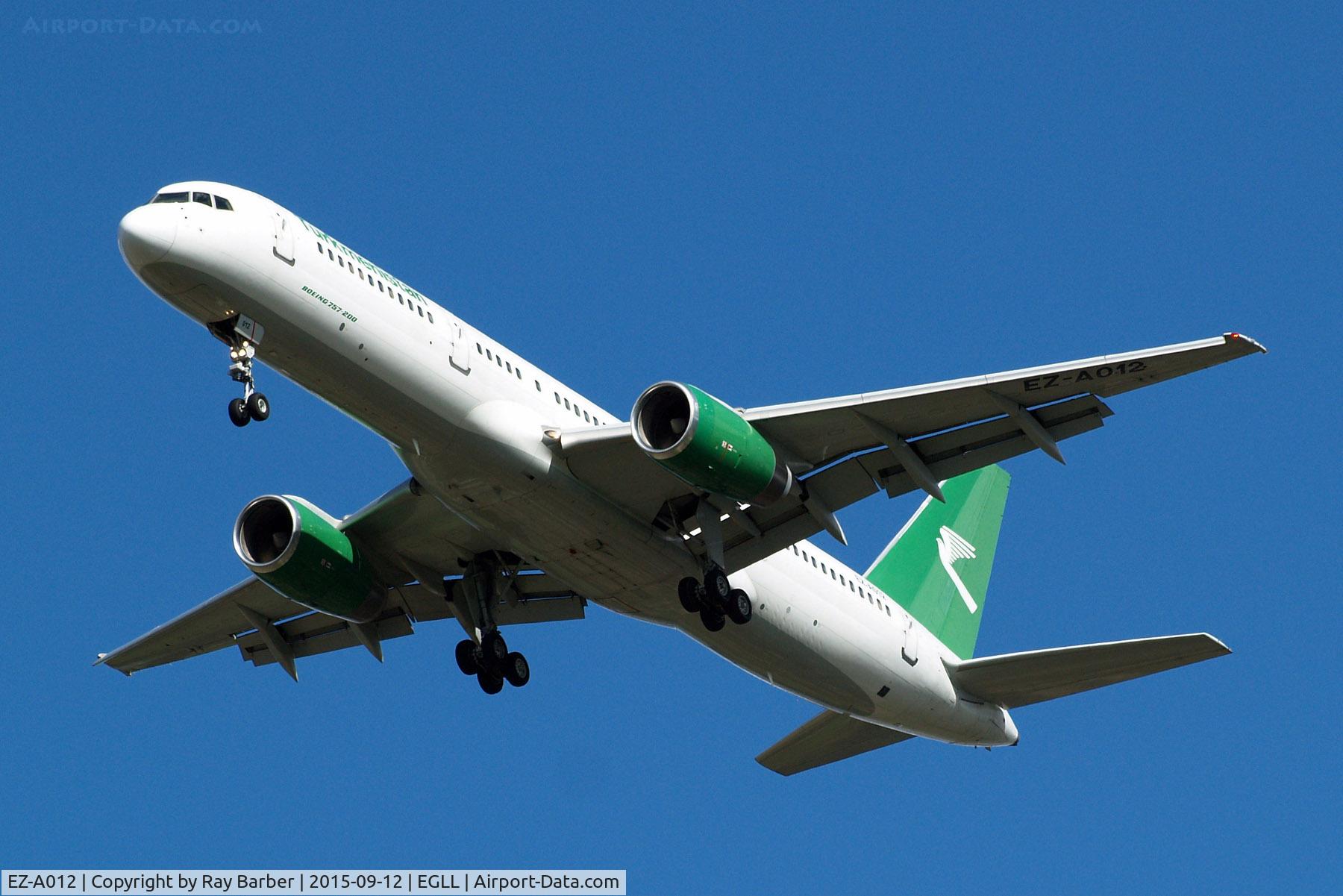 EZ-A012, 1996 Boeing 757-22K C/N 28337, EZ-A012   Boeing 757-22K [28337] (Turkmenistan Airlines) Home~G 12/09/2015