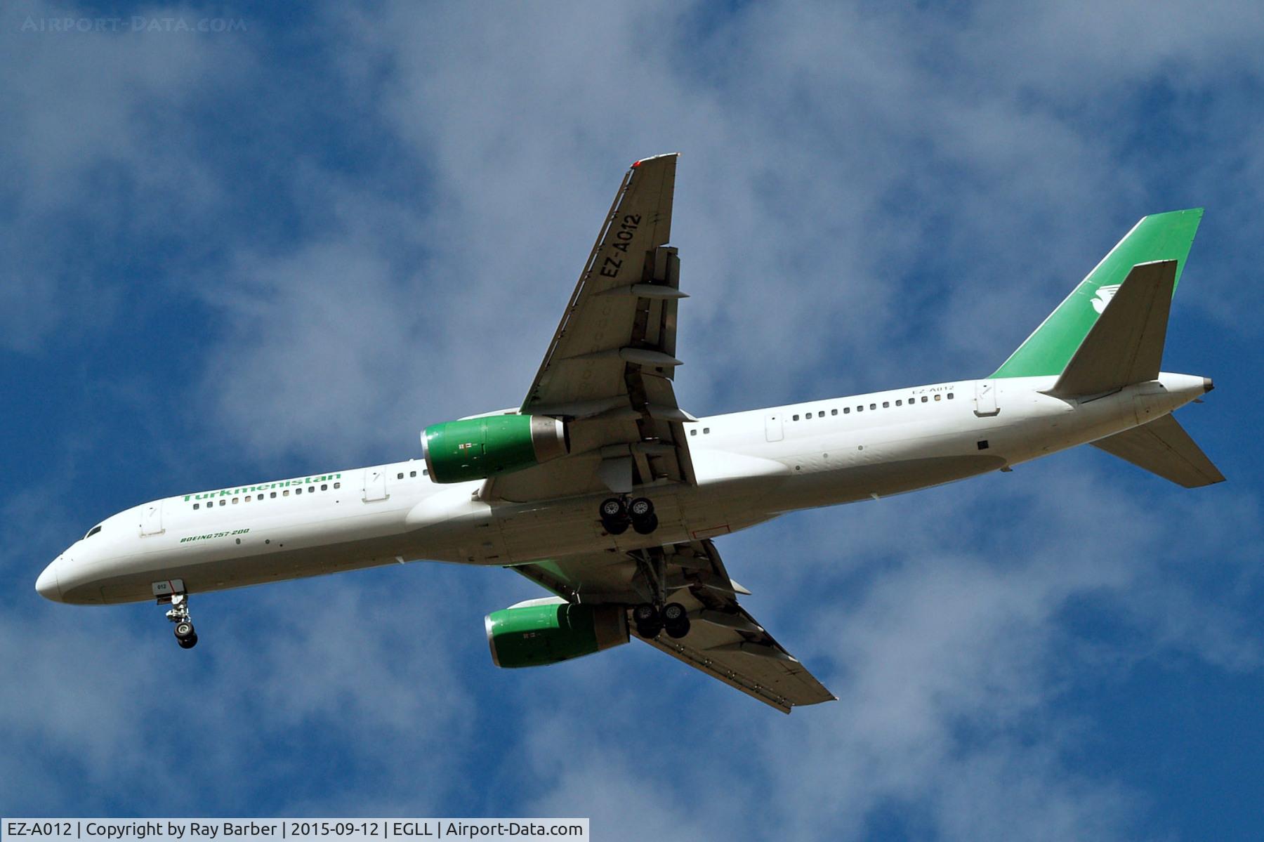 EZ-A012, 1996 Boeing 757-22K C/N 28337, EZ-A012   Boeing 757-22K [28337] (Turkmenistan Airlines) Home~G 12/09/2015