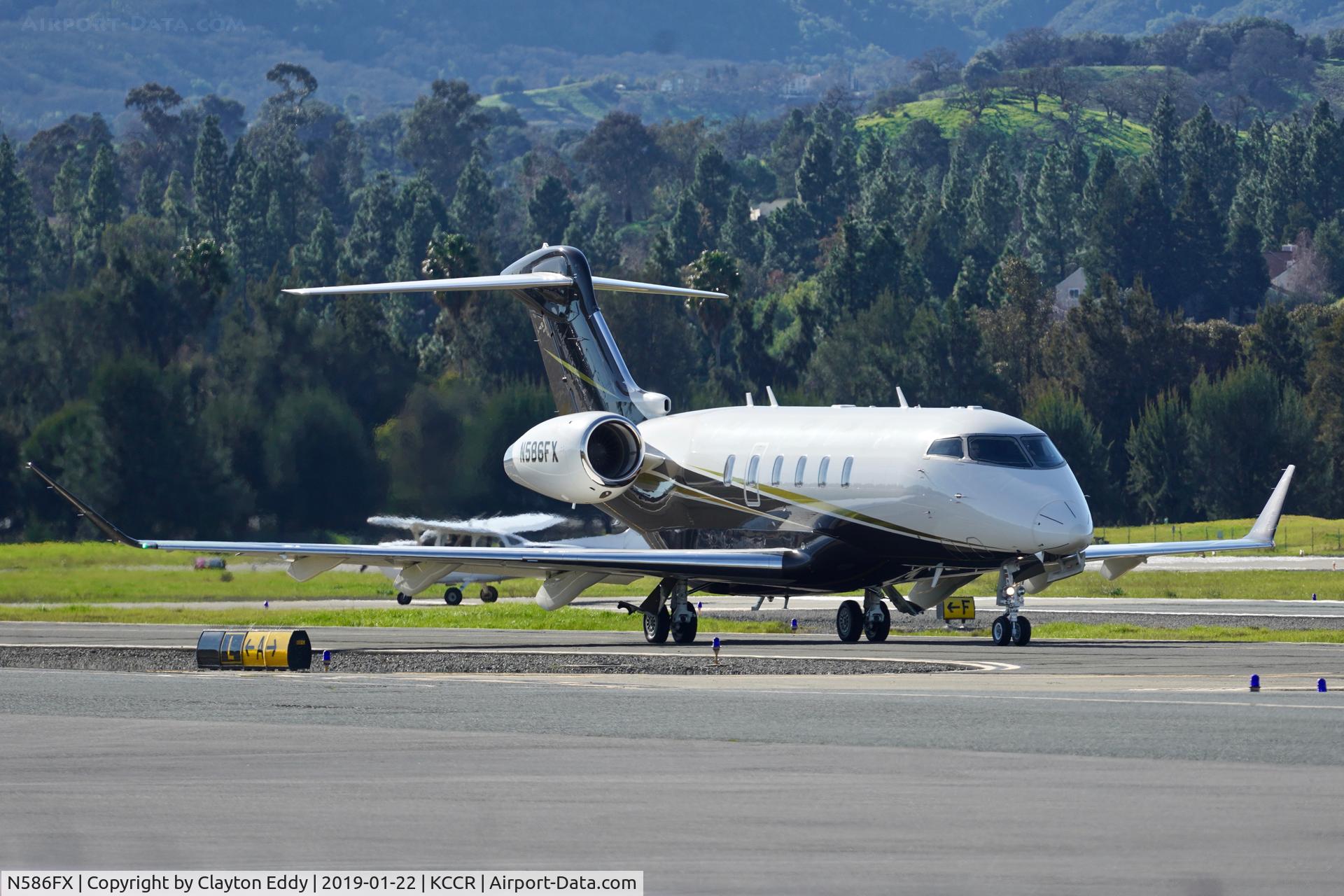 N586FX, 2017 Bombardier Challenger 350 (BD-100-1A10) C/N 20710, Buchanan Field Concord California 2019.