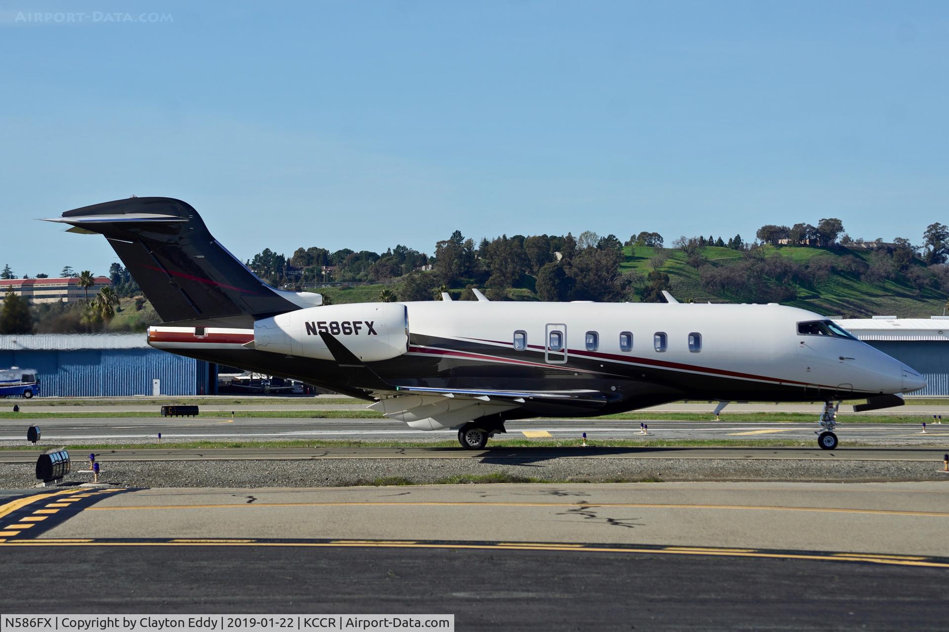 N586FX, 2017 Bombardier Challenger 350 (BD-100-1A10) C/N 20710, Buchanan Field Concord California 2019.