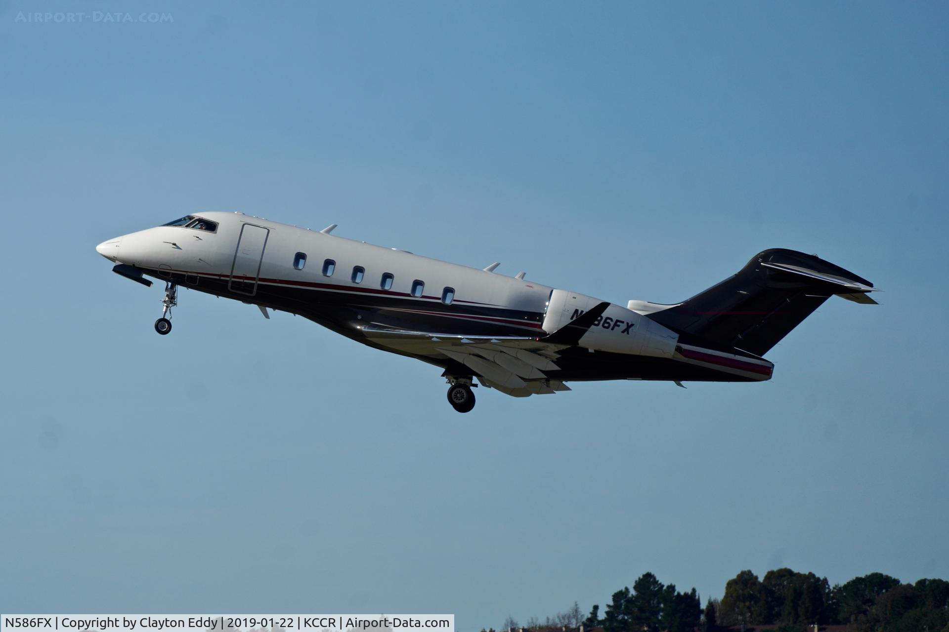 N586FX, 2017 Bombardier Challenger 350 (BD-100-1A10) C/N 20710, Buchanan Field Concord California 2019.
