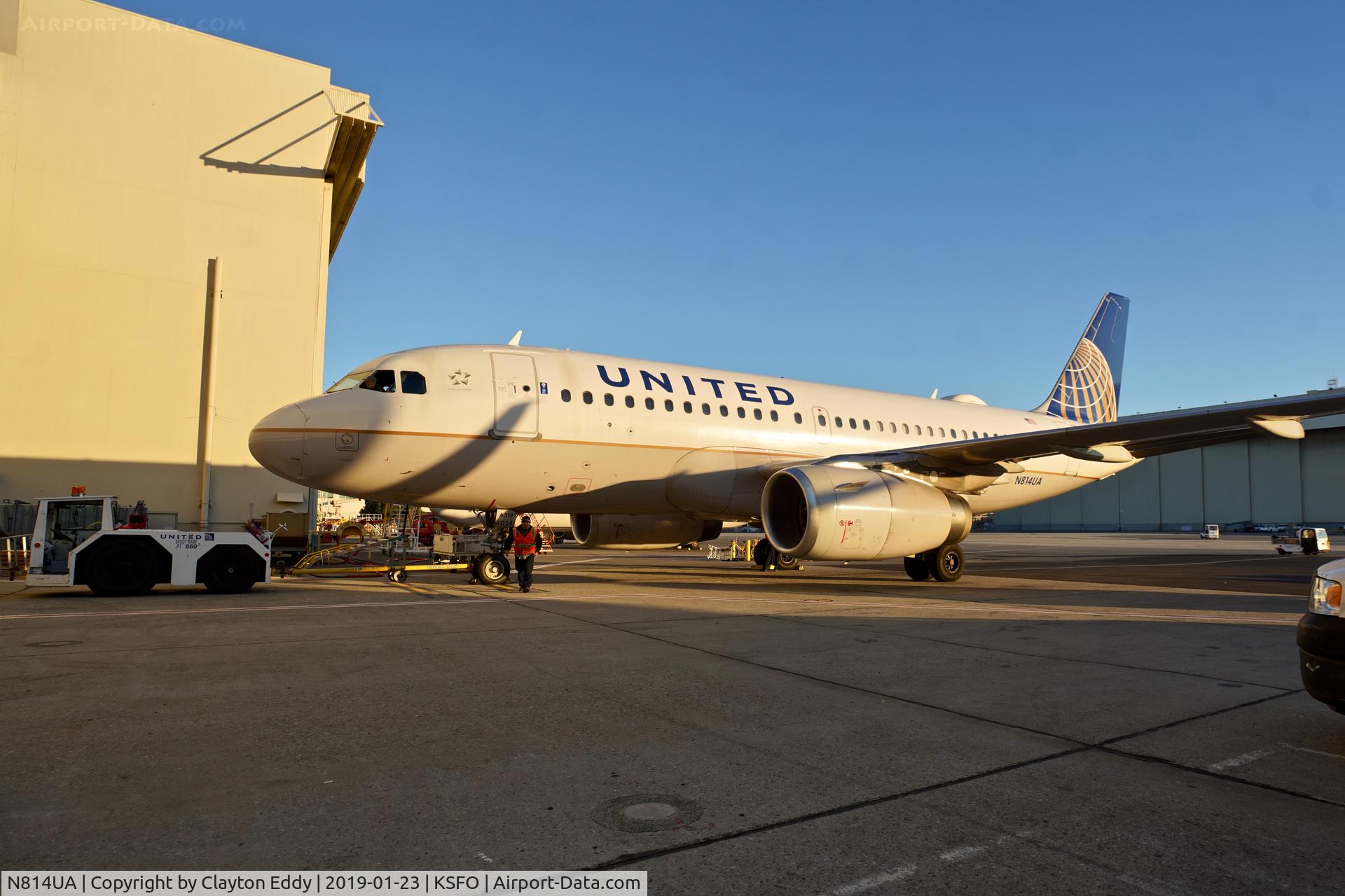 N814UA, 1998 Airbus A319-131 C/N 862, SFO 2019.