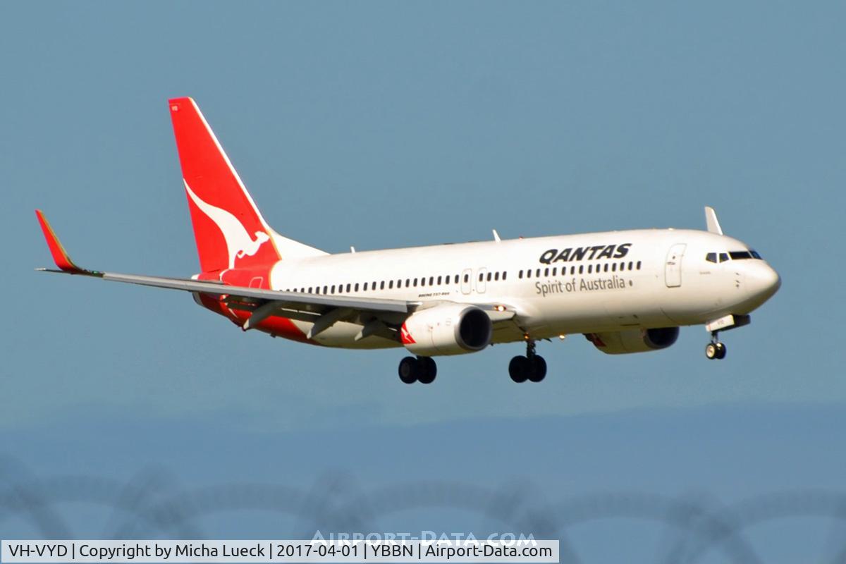 VH-VYD, 2005 Boeing 737-838 C/N 33992, At Brisbane