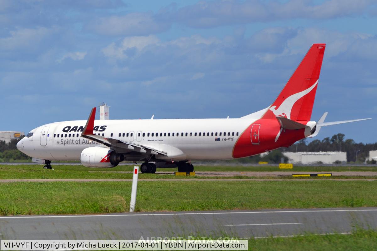 VH-VYF, 2005 Boeing 737-838 C/N 33994, At Brisbane