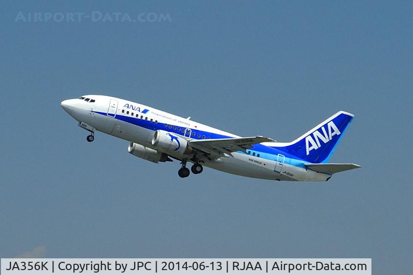 JA356K, 1996 Boeing 737-5L9 C/N 28083, Climbing