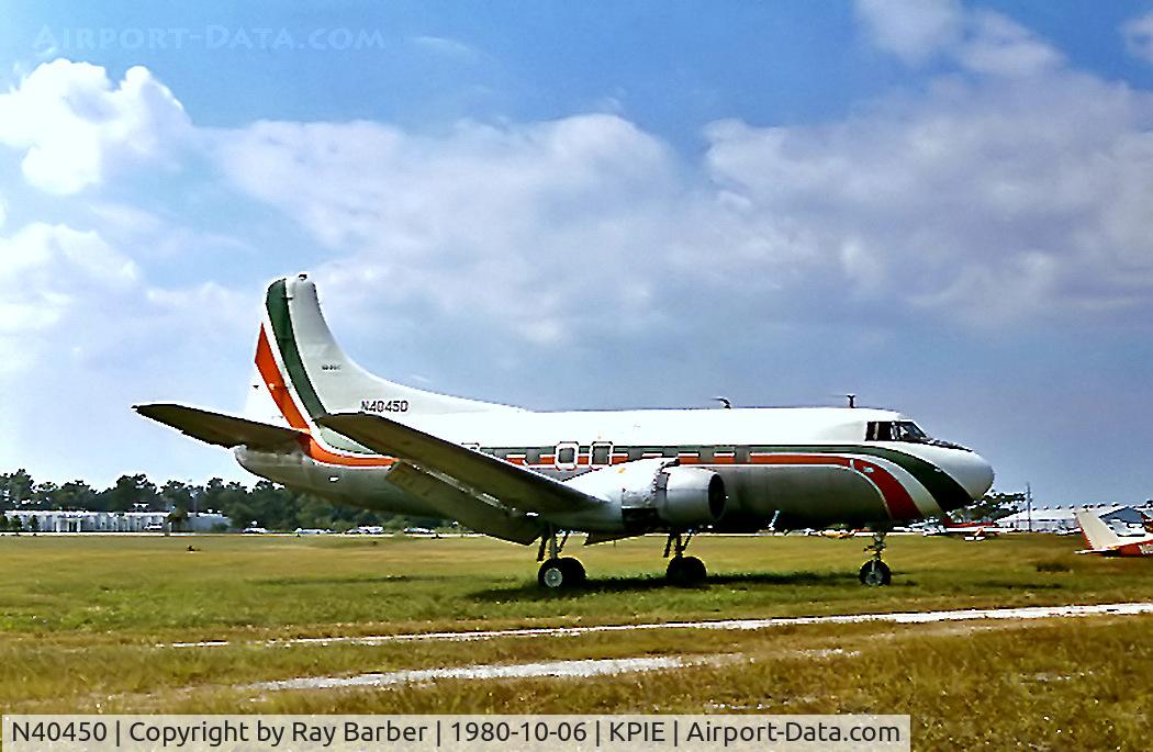 N40450, 1952 Martin 404 C/N 14146, N40450   Martin 4-0-4 [14146] (Atlantic Southeast Airlines) St. Petersburg-Clearwater Int'l~N 06/10/1980. From a slide.