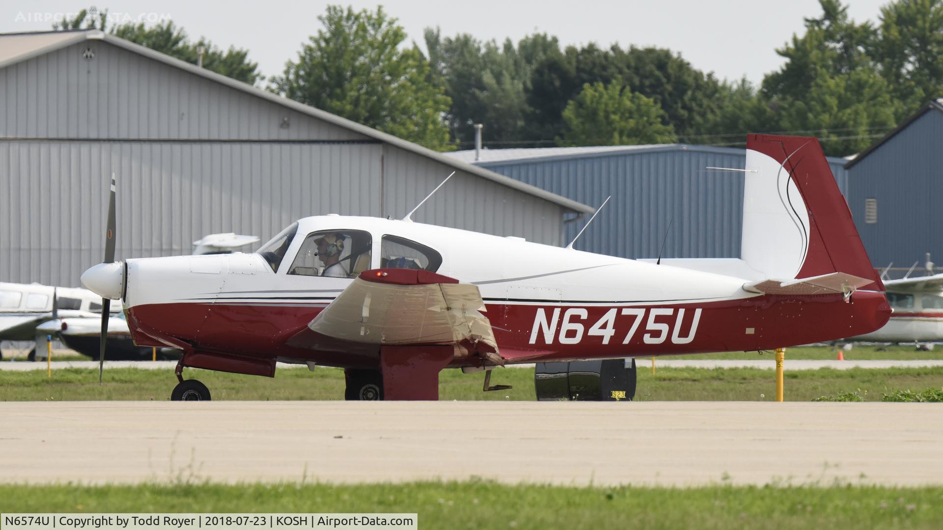 N6574U, 1963 Mooney M20C Ranger C/N 2431, Airventure 2018