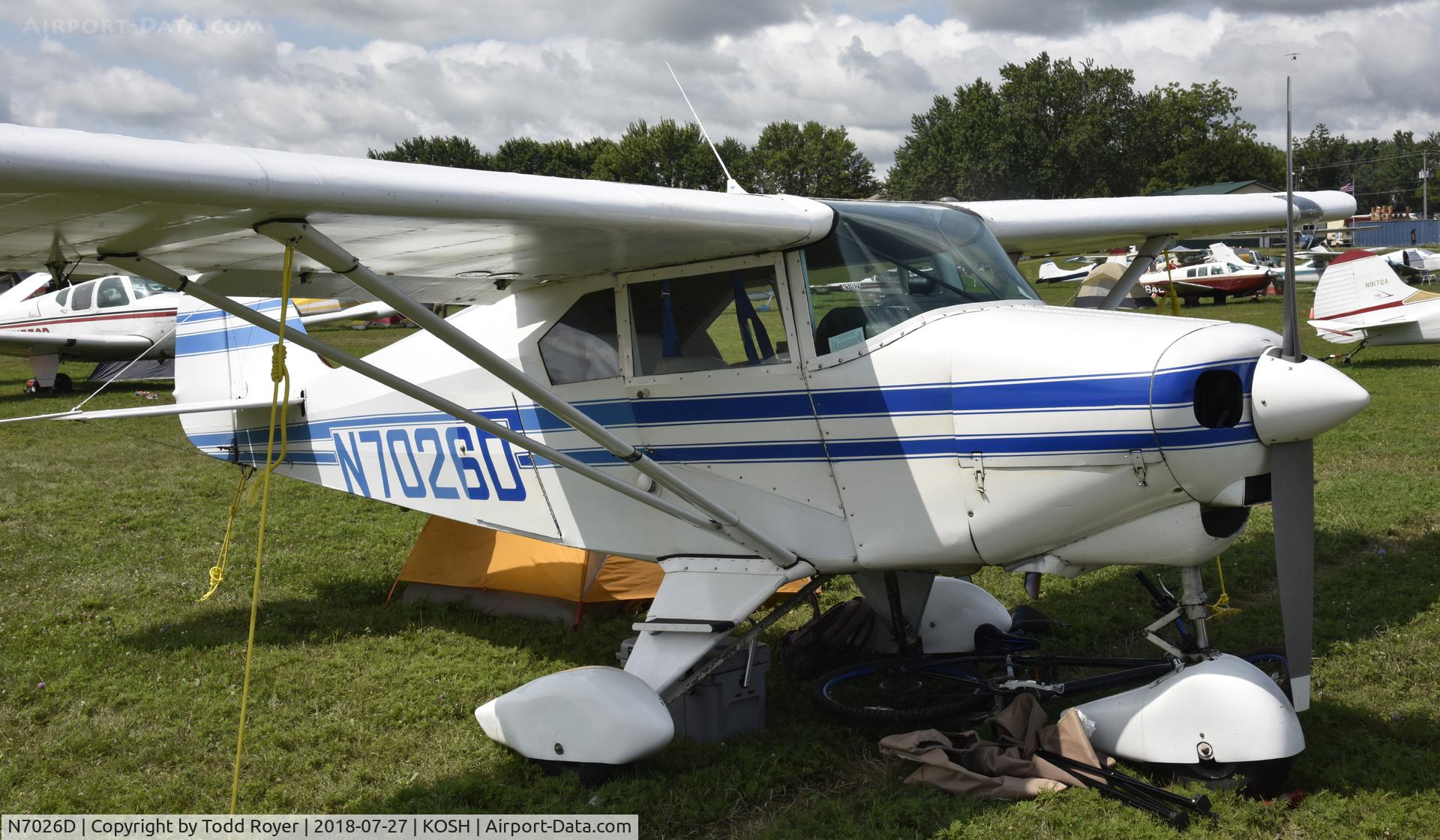N7026D, 1957 Piper PA-22-150 Tri-Pacer C/N 22-4920, Airventure 2018