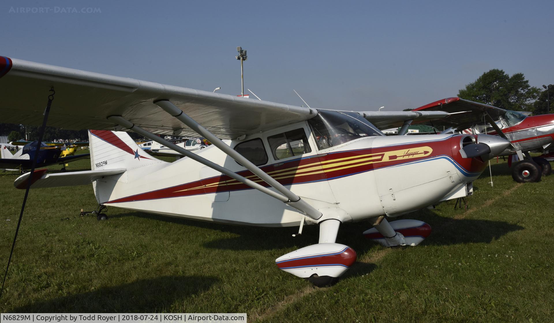 N6829M, 1948 Stinson 108-3 Voyager C/N 108-4829, Airventure 2018