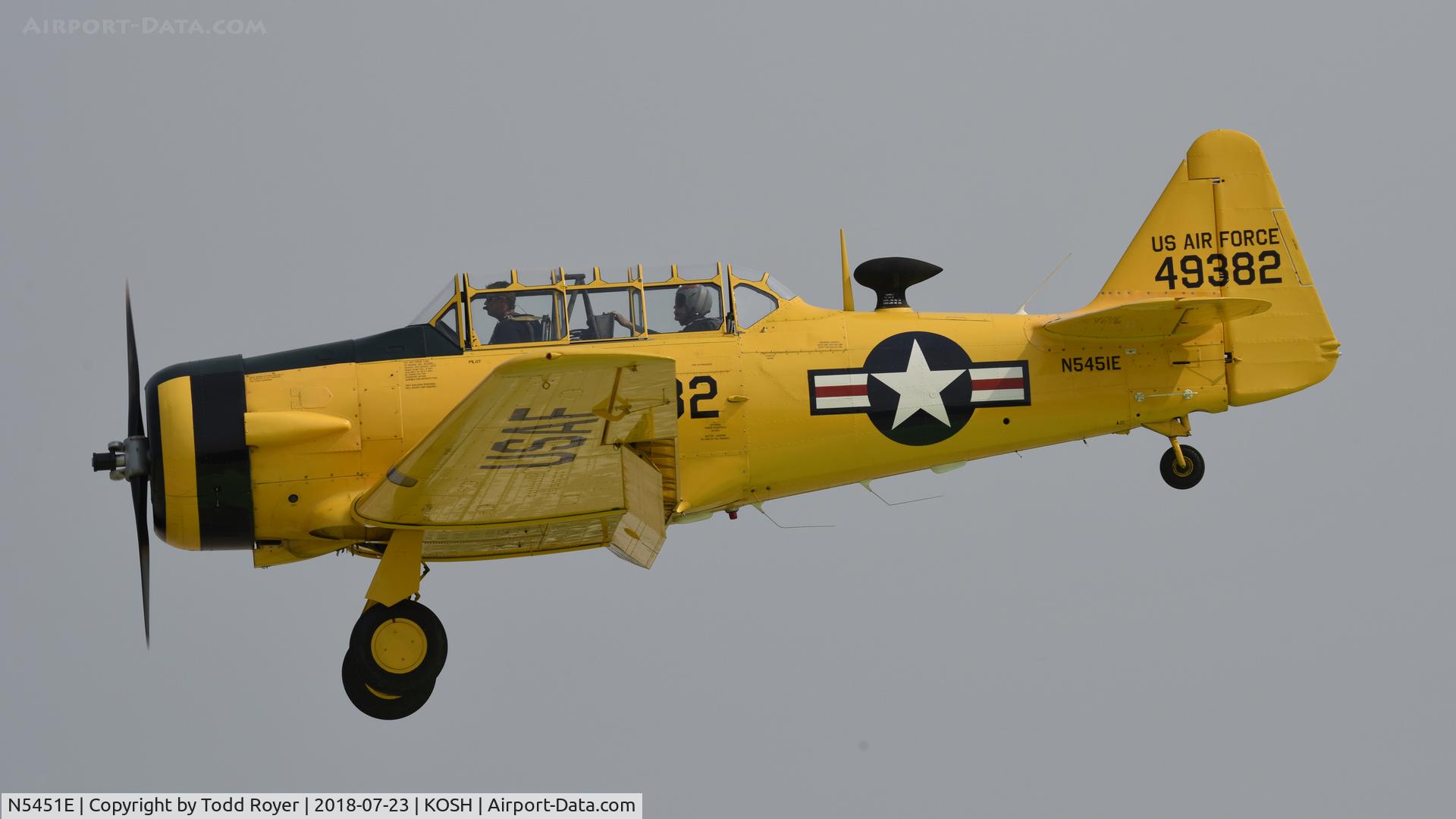 N5451E, 1949 North American T-6G Texan C/N 168-496, Airventure 2018