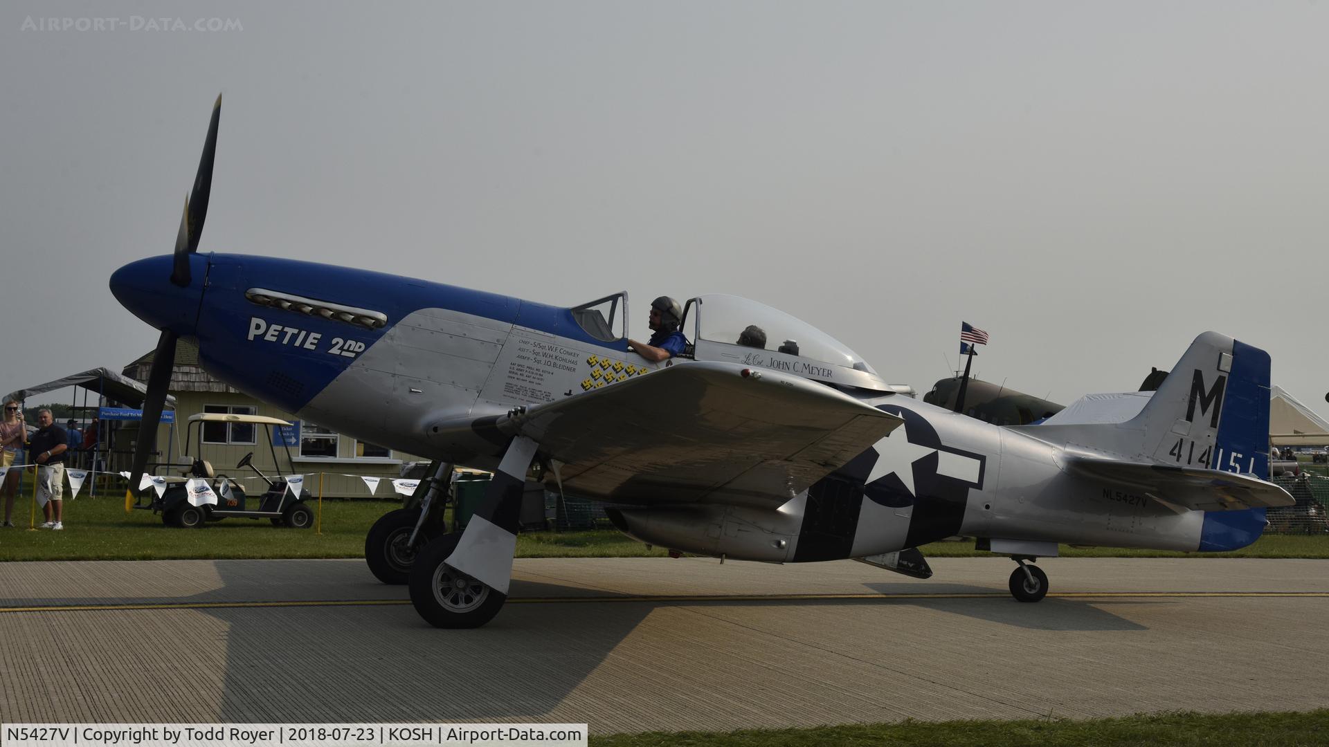 N5427V, 1944 North American F-51D Mustang C/N 44-72942, Airventure 2018