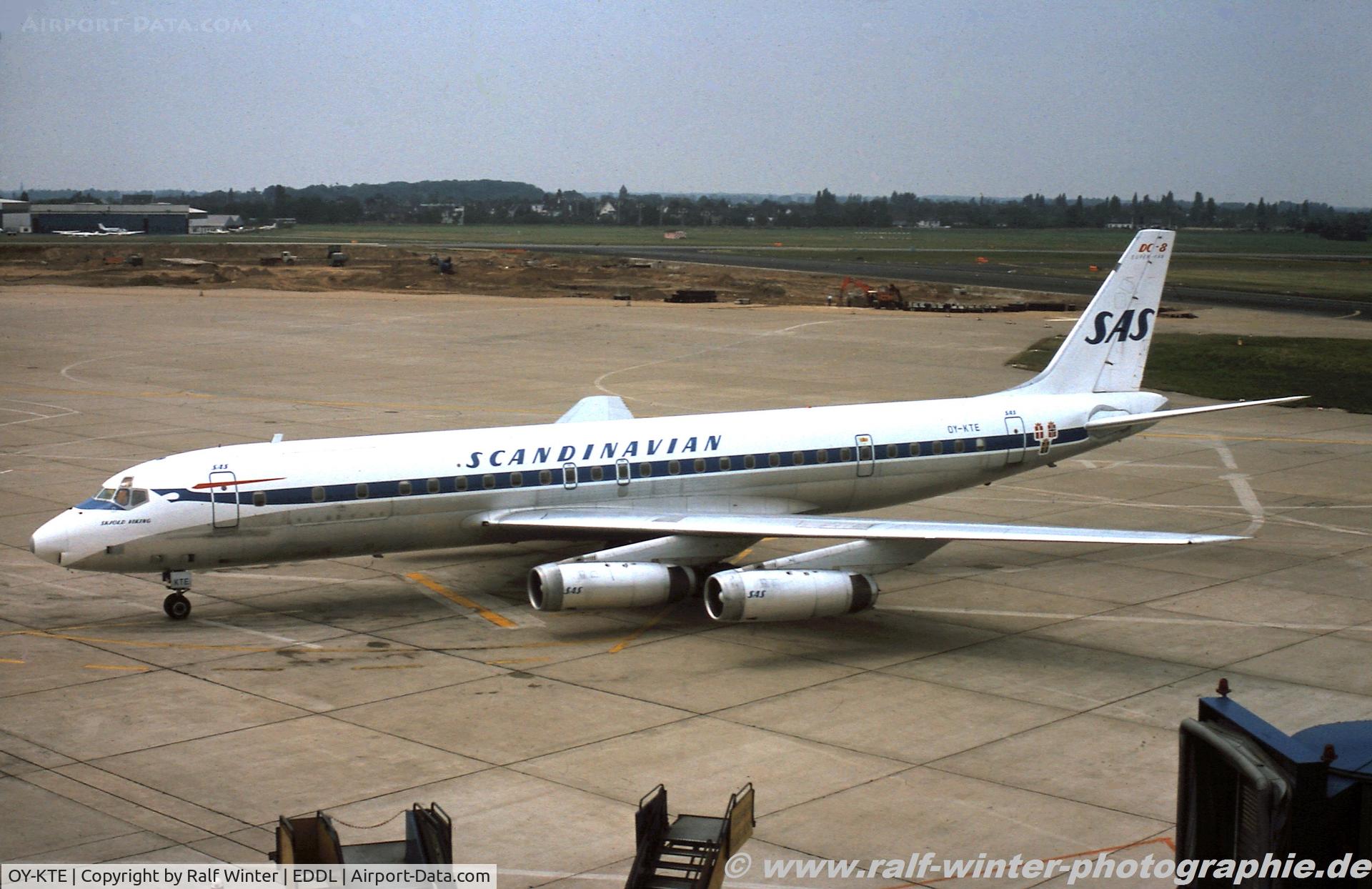 OY-KTE, 1968 Douglas DC-8-62F C/N 45922, Douglas DC-8-62 - SAS Scandinavian Air System 'Turid Viking' - 45922 - OY-KTE - 1977 - DUS
