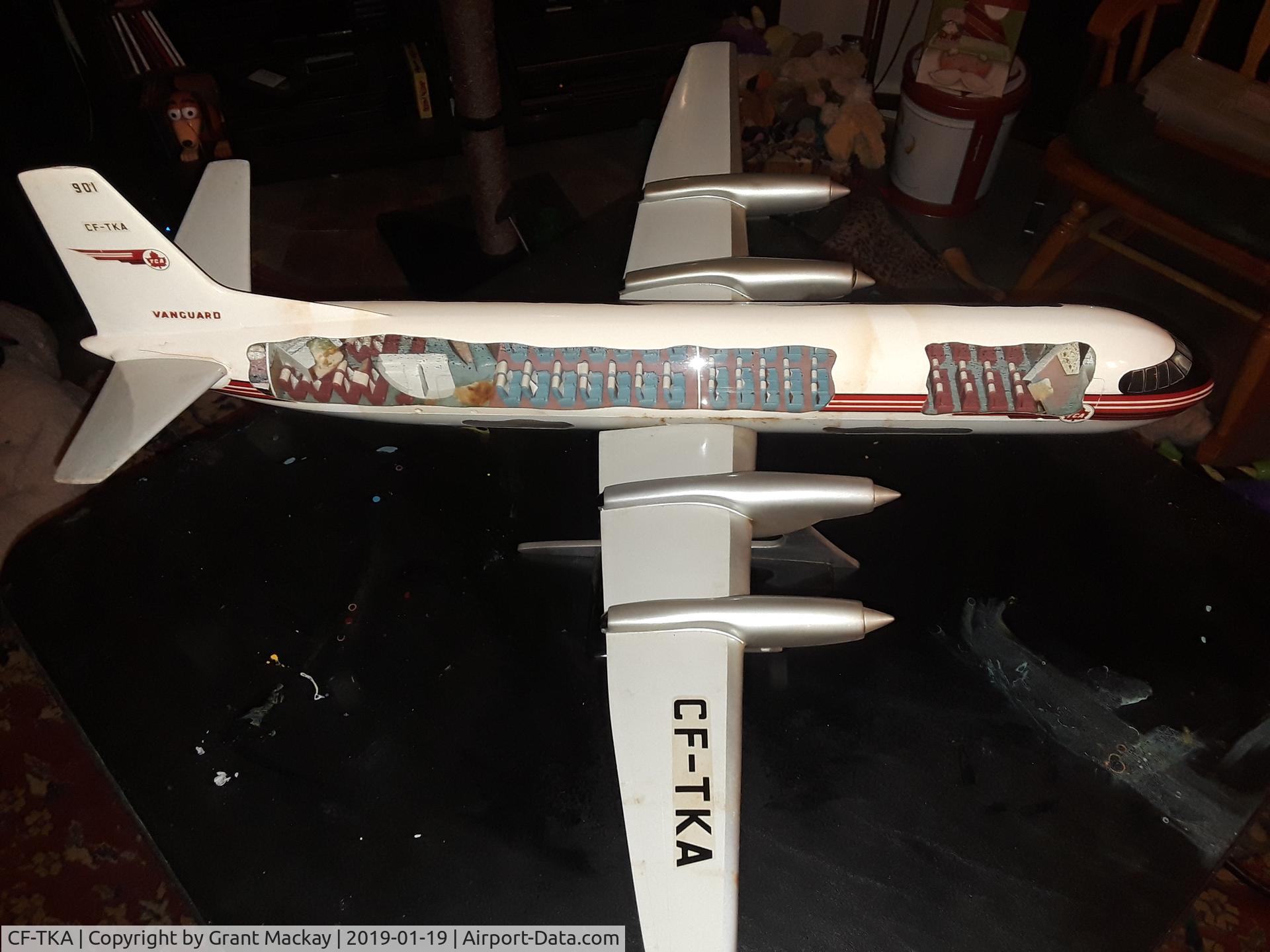 CF-TKA, 1960 Vickers Vanguard 952 C/N 724, Cutaway Model of TCA Vanguard CF-TKA made by Mastermodels of London