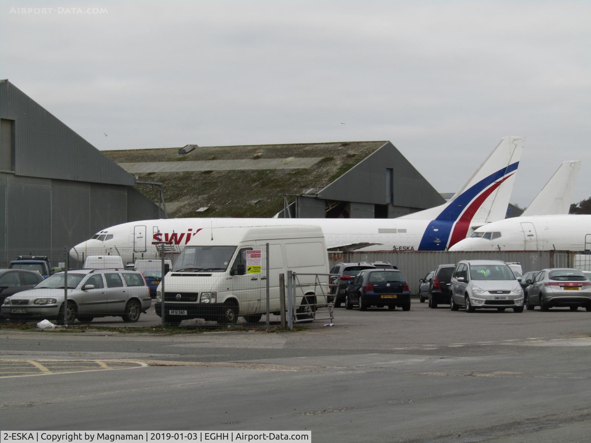 2-ESKA, 1986 Boeing 737-301 C/N 23512, In among the motly bunch at Hurn