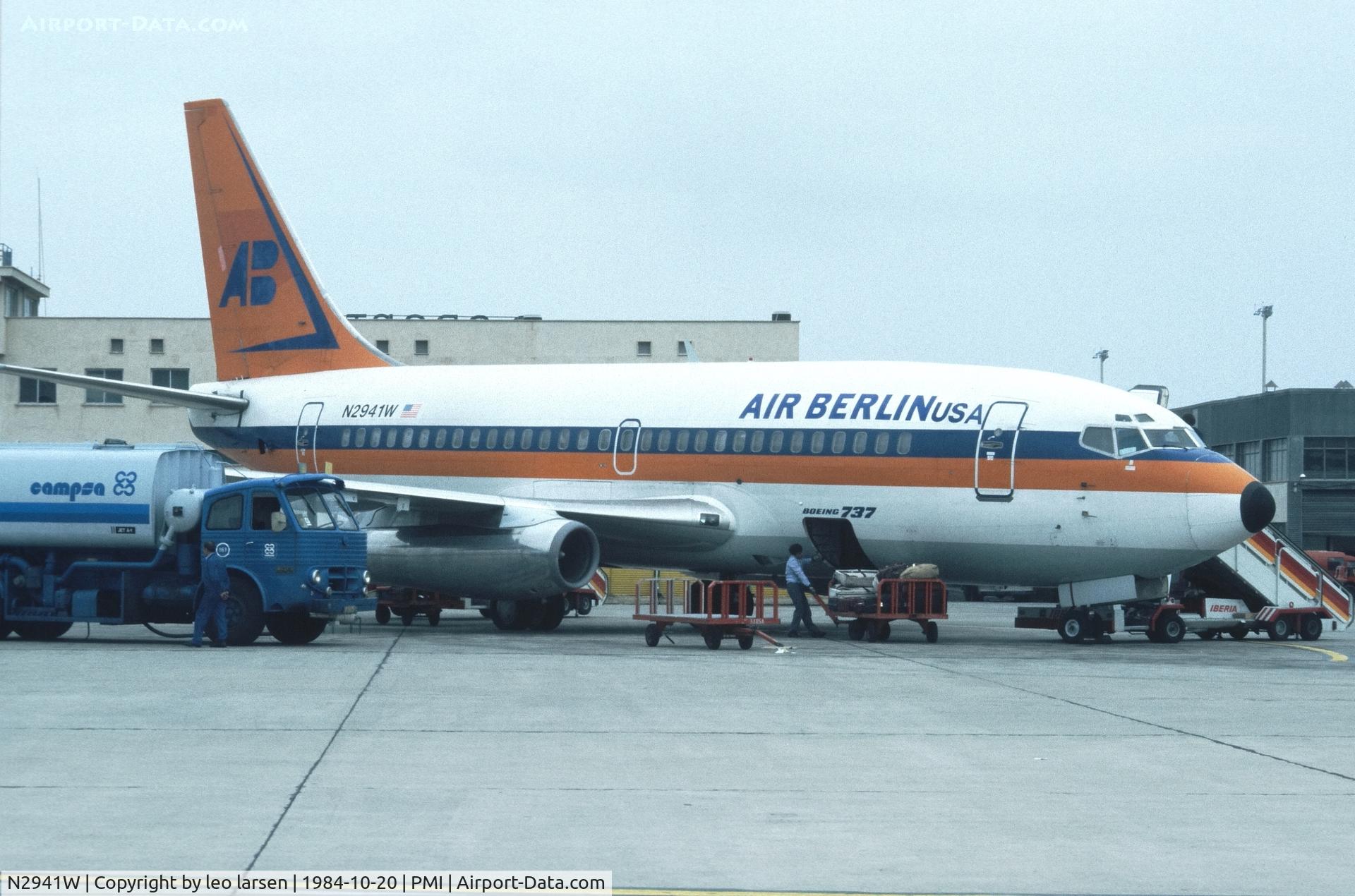 N2941W, 1981 Boeing 737-2K5 C/N 22596, Palma de Mallorca 20.10.1984