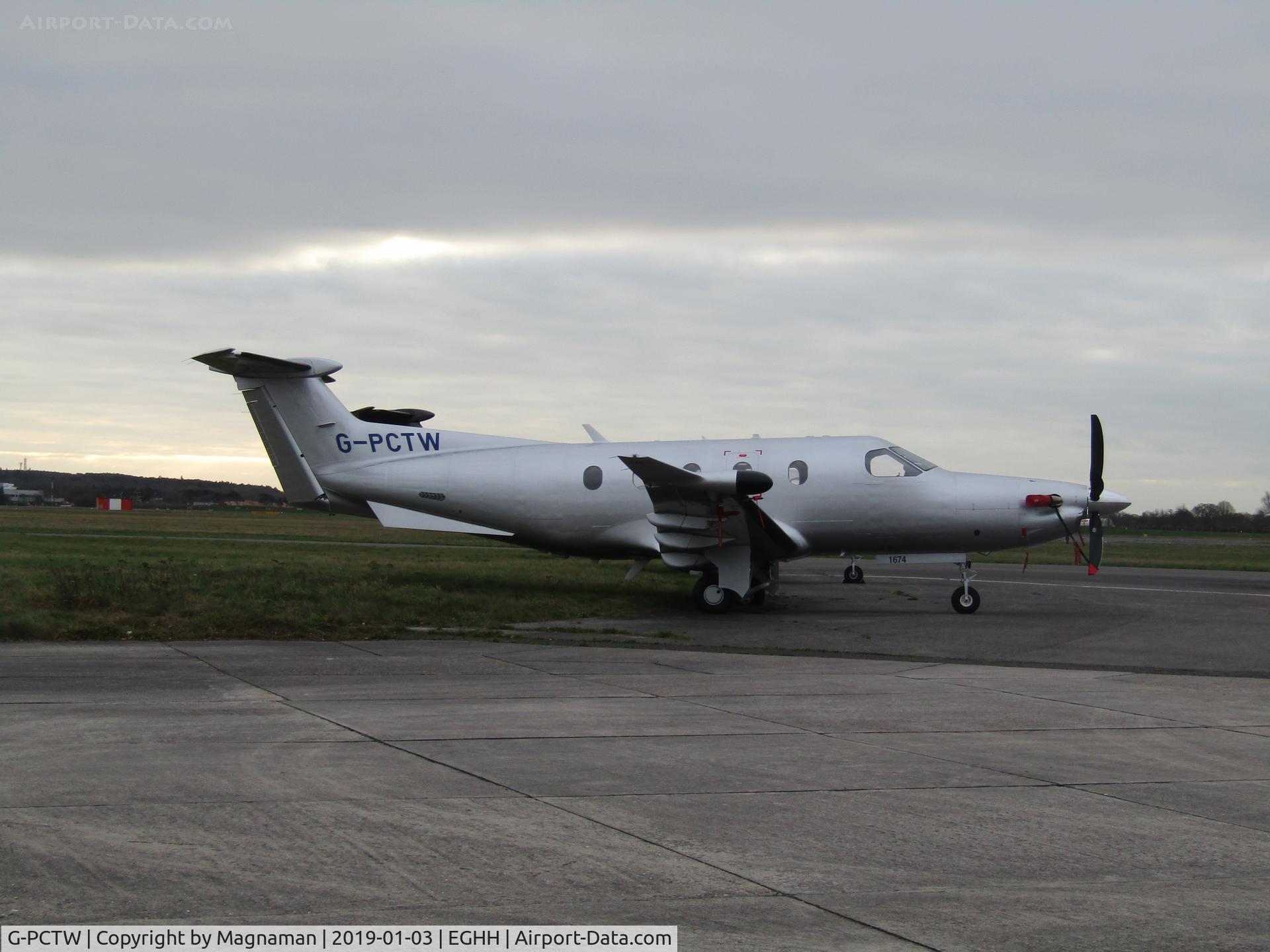 G-PCTW, 2016 Pilatus PC-12/47E C/N 1674, at hurn along with a few others