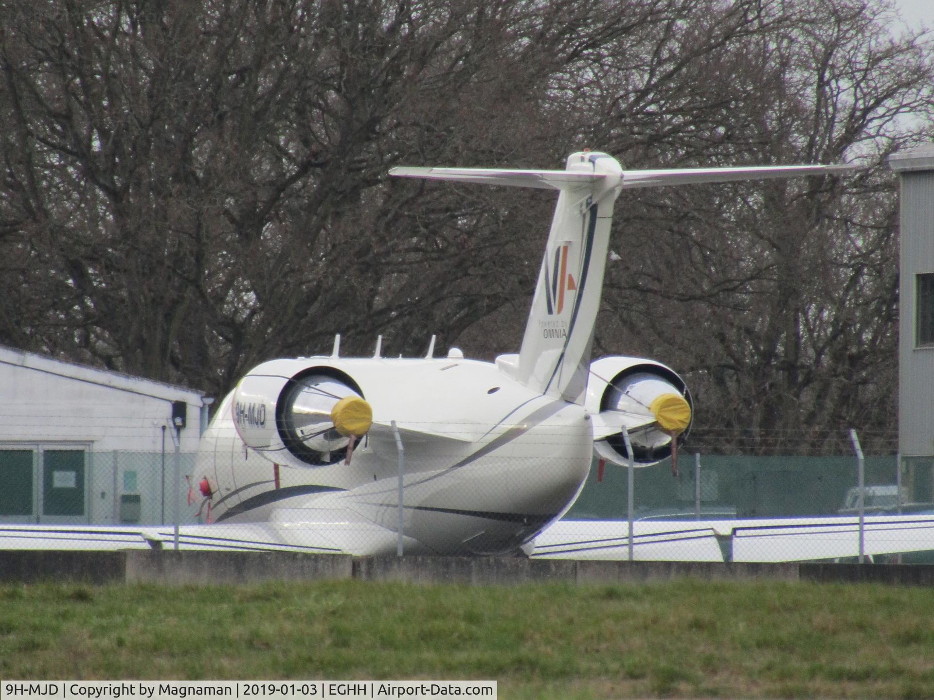 9H-MJD, 1984 Canadair Challenger 601 (CL-600-2A12) C/N 3031, on apron at hurn