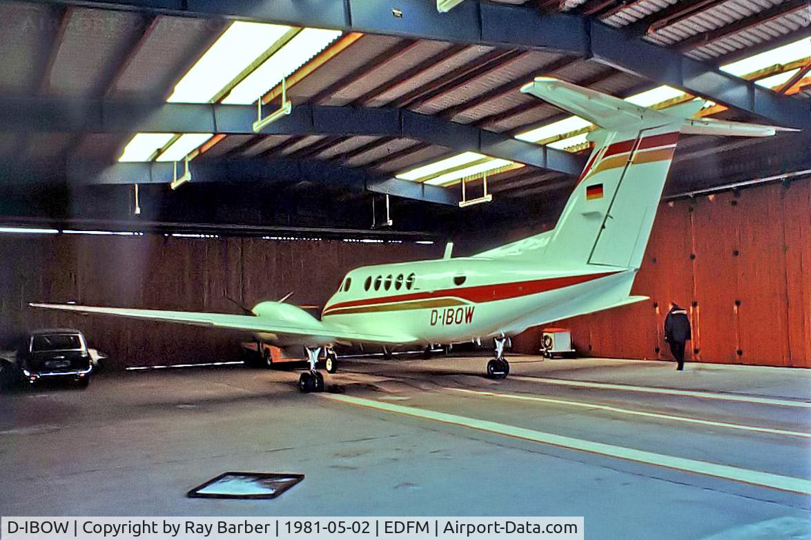 D-IBOW, 1979 Beech 200 Super King Air C/N BB-451, D-IBOW   Beech 200 Super King Air [BB-451] (BASF AG) Mannheim~D 02/05/1981