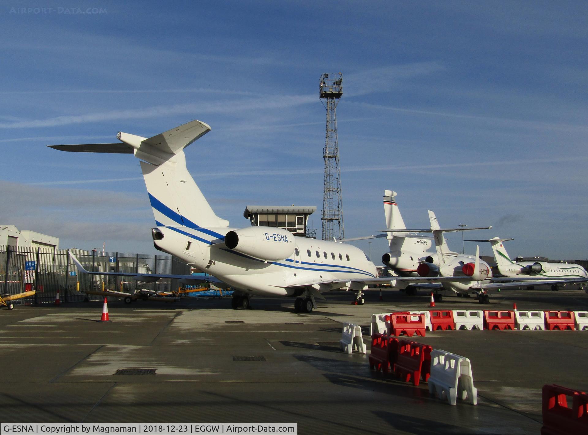 G-ESNA, 2017 Embraer EMB-550 Legacy 500 C/N 55000069, At Looooton Airport