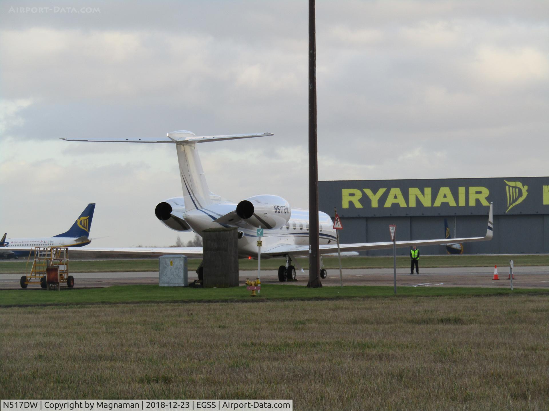 N517DW, Gulfstream Aerospace GV-SP (G550) C/N 5417, IN winter grey at STN