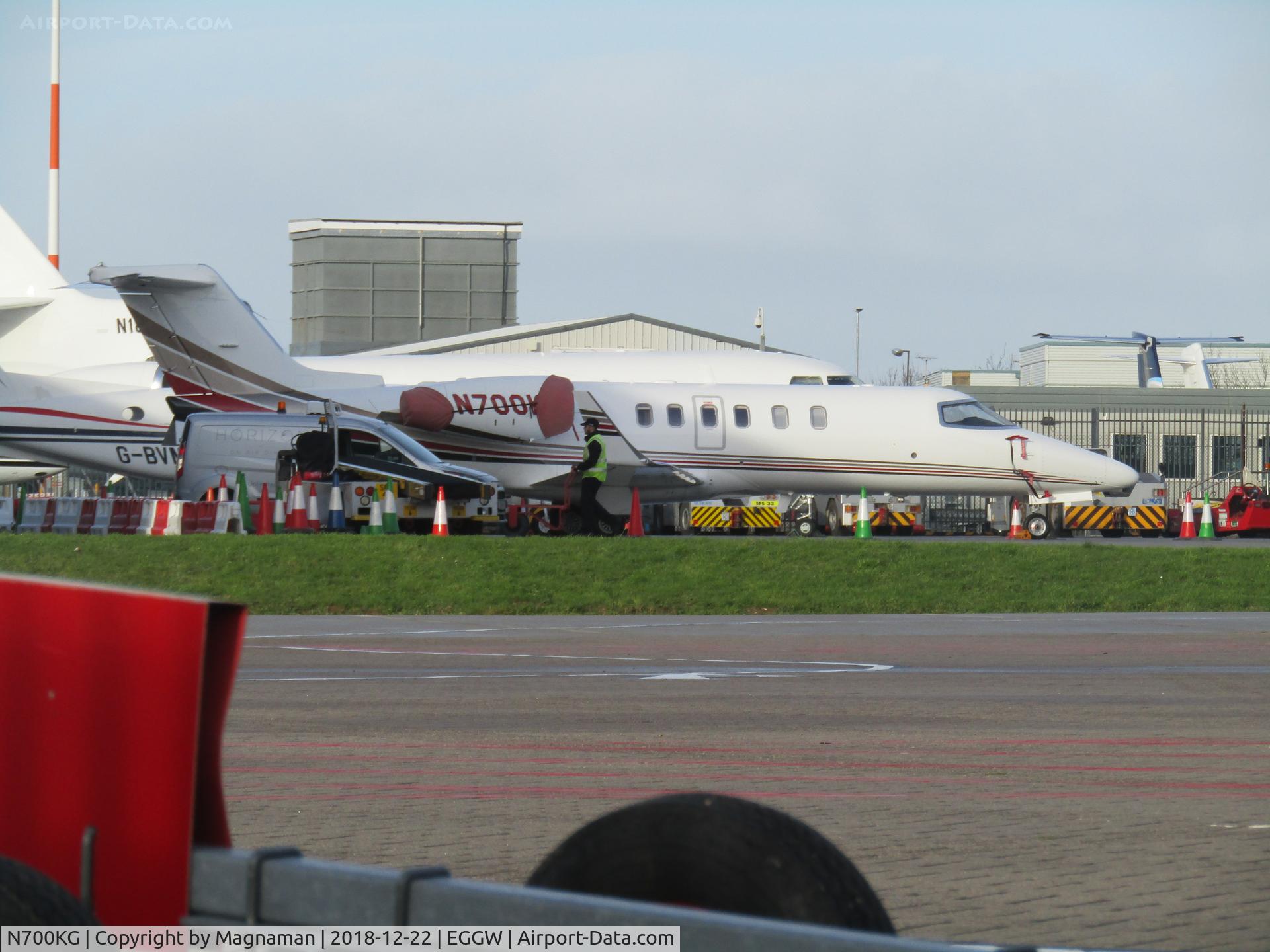 N700KG, 2004 Learjet 45 C/N 2017, at luton on exec ramp