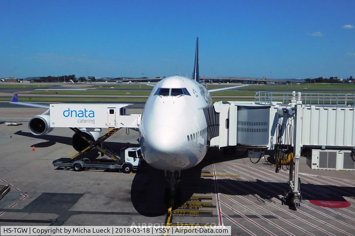 HS-TGW, 1997 Boeing 747-4D7 C/N 27724, At Mascot