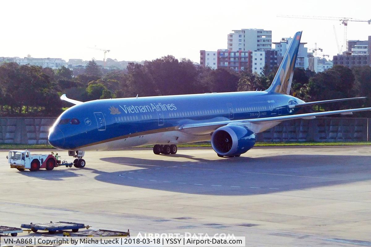 VN-A868, 2016 Boeing 787-9 Dreamliner Dreamliner C/N 39288, At Mascot