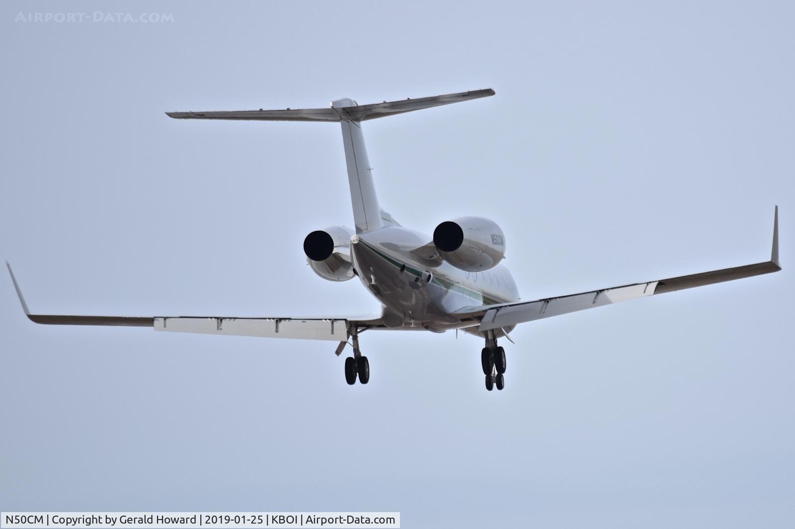 N50CM, 2005 Gulfstream Aerospace G450 (GIV-X) C/N 4036, Landing RWY 28L.