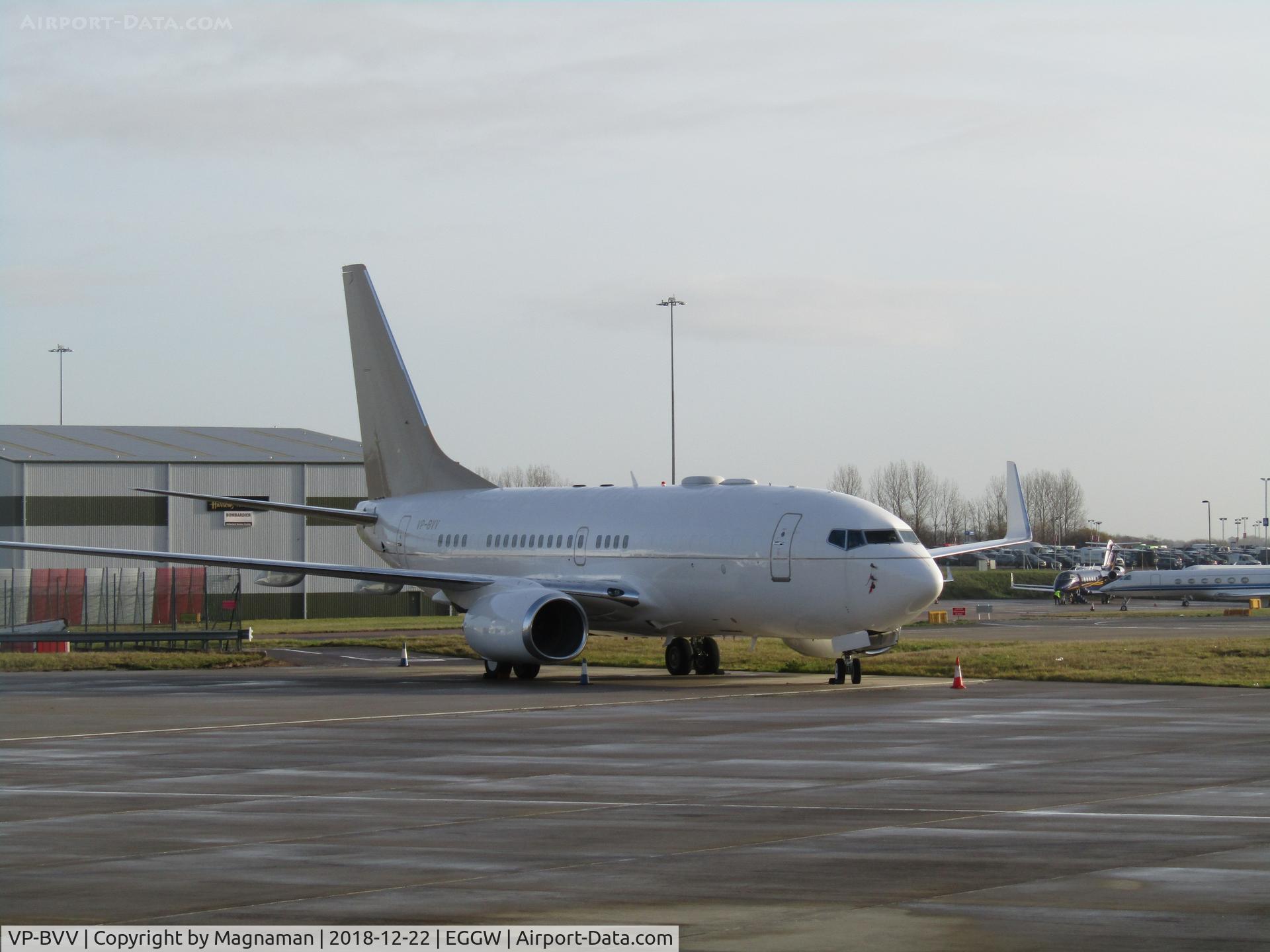 VP-BVV, 1999 Boeing 737-73U BBJ C/N 29200, at luton