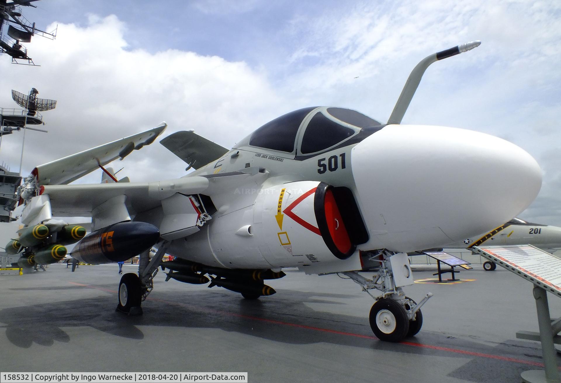 158532, Grumman A-6E Intruder C/N I-515, Grumman A-6E Intruder at the USS Lexington Museum, Corpus Christi TX