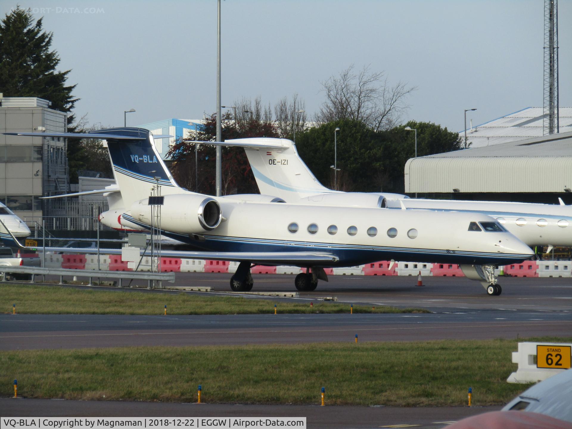 VQ-BLA, 2008 Gulfstream Aerospace GV-SP (G550) C/N 5215, at luton