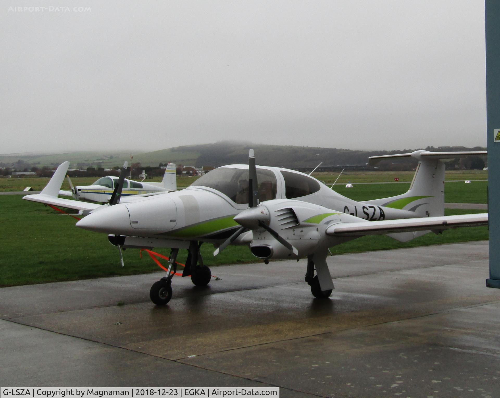 G-LSZA, 2010 Diamond DA-42NG Twin Star C/N 42.N013, at damp dank shoreham