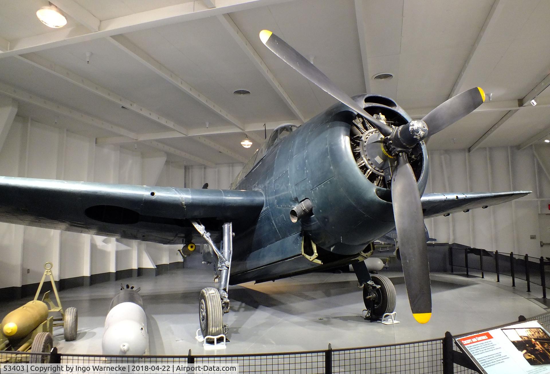 53403, General Motors TBM-3E Avenger C/N unknown_53403, Grumman (General Motors) TBM-3E Avenger, displayed to represent the aircraft flown by president George H.W. Bush in WW II, at the National Museum of the Pacific War, Fredericksburg TX