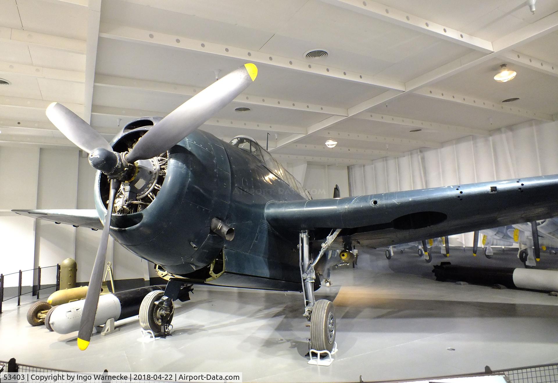 53403, General Motors TBM-3E Avenger C/N unknown_53403, Grumman (General Motors) TBM-3E Avenger, displayed to represent the aircraft flown by president George H.W. Bush in WW II, at the National Museum of the Pacific War, Fredericksburg TX
