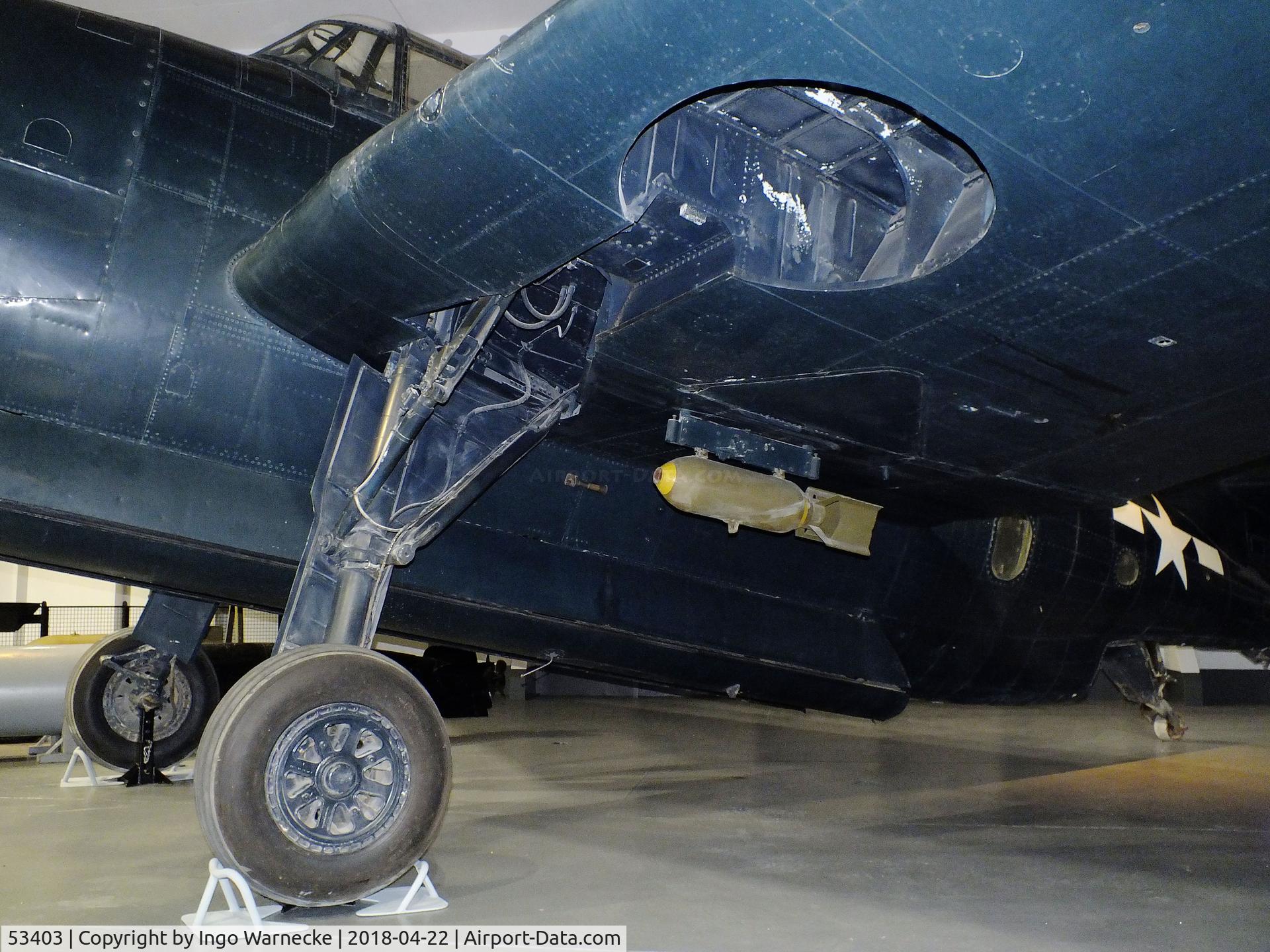 53403, General Motors TBM-3E Avenger C/N unknown_53403, Grumman (General Motors) TBM-3E Avenger, displayed to represent the aircraft flown by president George H.W. Bush in WW II, at the National Museum of the Pacific War, Fredericksburg TX